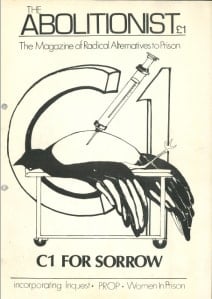 Black and white magazine cover, with a bird being injected inside a symbol of C1